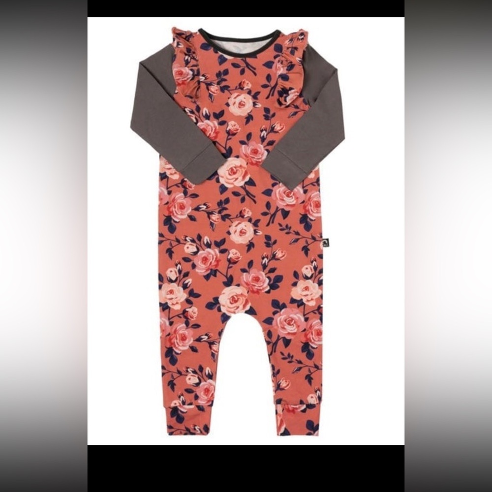 Rags to raches Floral rags romper